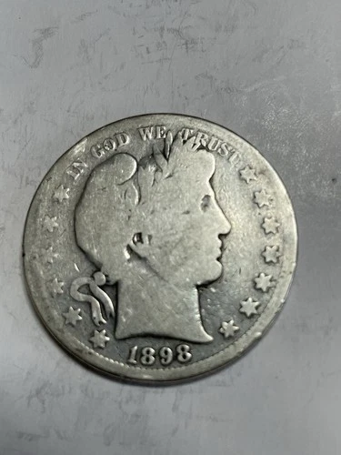 1898 S Barber Silver Half Dollar Good