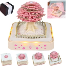 3D Calendar 2026, Desk Time Piece Calendar 2026,Tear-Away 3D Paper Art Notepad W