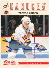 2012-13 Panini Classics Signatures Autographs Trevor Linden