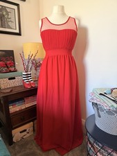 Long Red Occasion Dress Size M