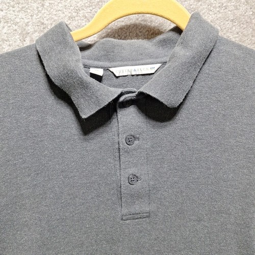 Lg Cutter and Buck pullover 1/4 Button Gray Soft Combed Cotton Long Sleeve Mens - Picture 2 of 9