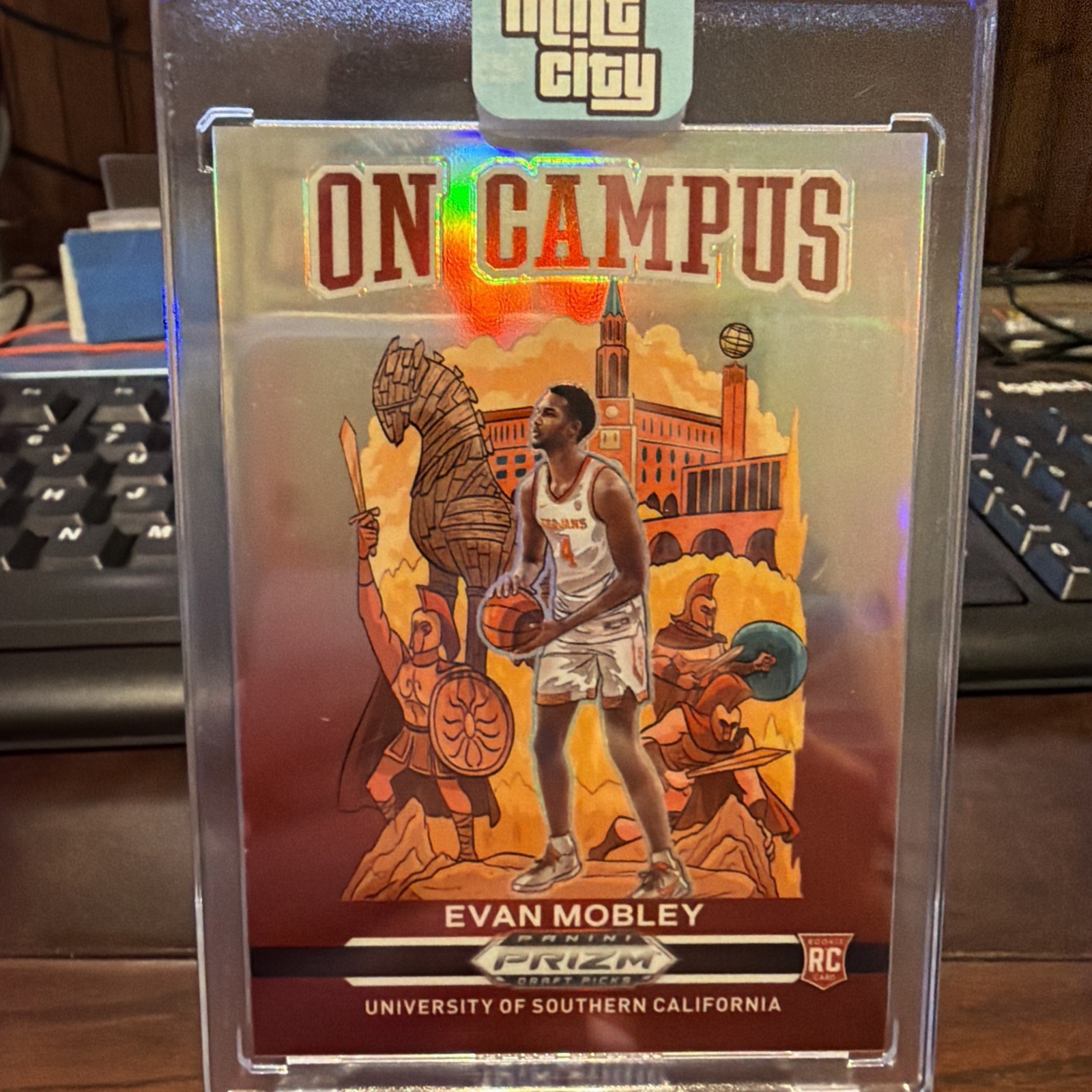 2021 Panini Prizm Draft Picks #2 Evan Mobley Rookie On Campus Case Hit SSP RC