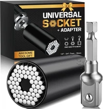Universal Socket, Professional Socket Grip Adapter 1/4" to 3/4" Inch (7mm-19mm)