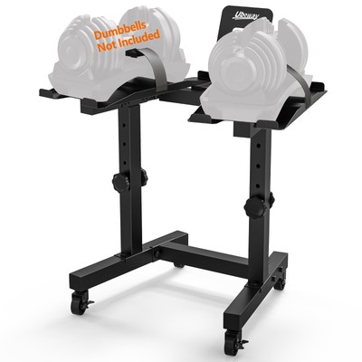 Adjustable Dumbbell Stand - Weight Stand with 4 Level Height Adjustment, Dumb...