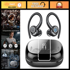 Bluetooth 5.3 Wireless Earbuds with ENC Mic, 48H Playtime, IPX7 Waterproof, Deep