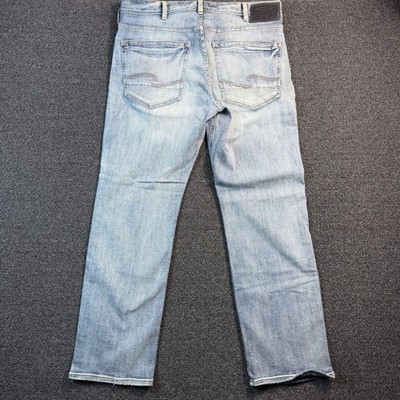 Silver Jeans Co Grayson Easy Fit Straight Leg Light Wash Men's 36x30