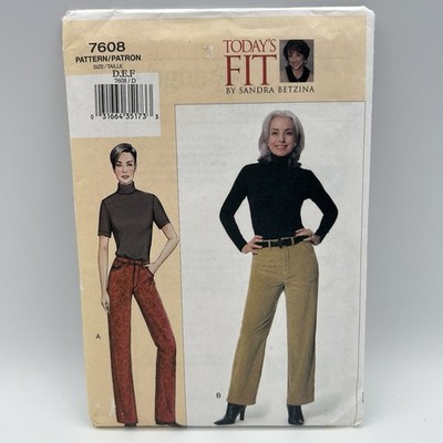Vintage Vogue 7608 Misses Jeans size D E F waist 32 1/2-37 1/2 UCFF