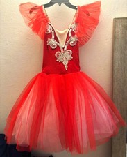 Red Ballet Dress Long Dance Skirt For Girl