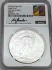 2025 (P) Silver Eagle NGC MS70 Eagle Privy First Day Of Issue Gaudioso Signed!