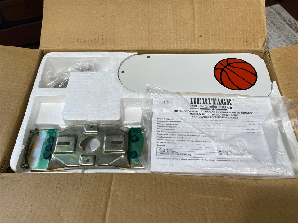 Vintage Heritage Basketball Ceiling Fan With Light 30” SUPER RARE - NEW OPEN BOX - Image 4 of 4
