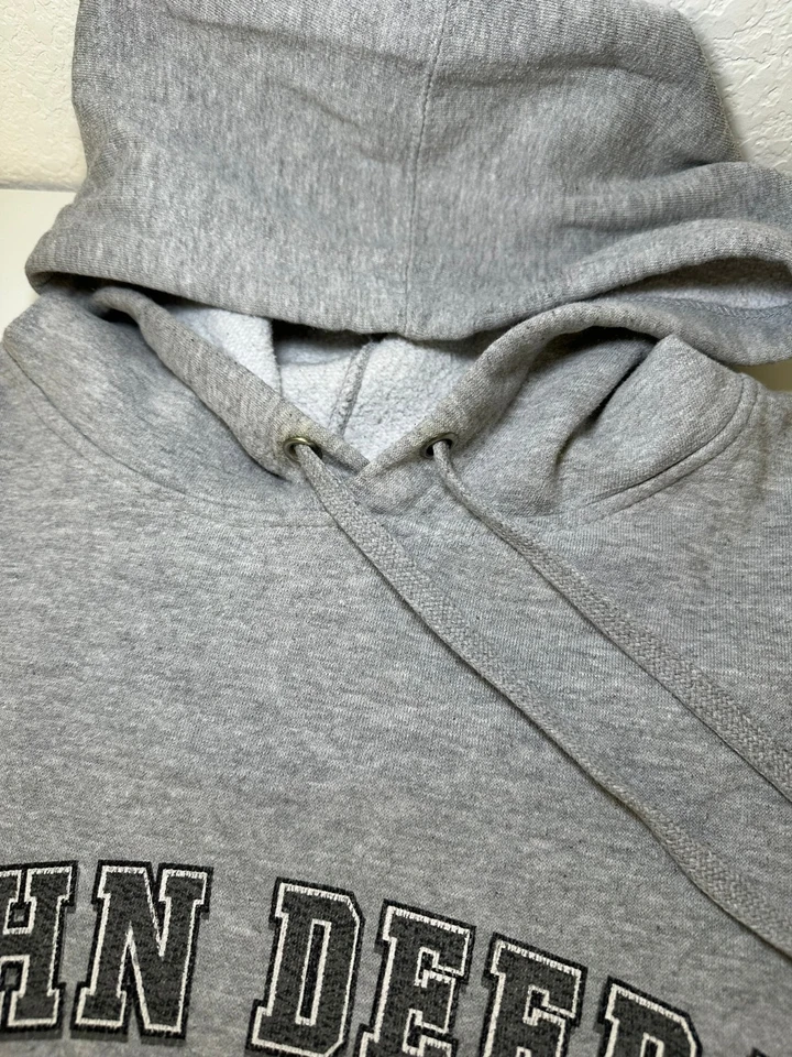 Sudadera con Capucha Gris John Deere 2XLT Sudadera Vellón Logo Vintage Granja Tractor Pullover Foto 3 de 4