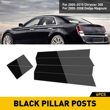 Black Pillar Posts Fits Chrysler 300 Dodge Magnum 2005-2008 6pc New Door Trim Black Pillar Posts Fits Chrysler 300 Dodge Magnum 2005-2008 6pc New Door Trim