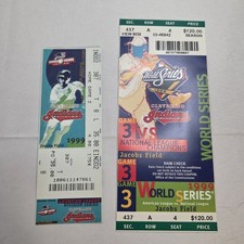 1999 Indians Playoff Pair: ALDS Game 2 (Thome Grand Slam) & World Series Phantom