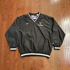 Vintage 90s Nike Oakland Raiders Windbreaker Pullover Jacket Size XL NFL LA LV