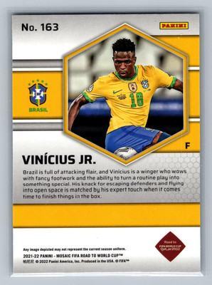 Vinicius Jr. 2021-22 Panini Mosaic Road to FIFA World Cup Brazil