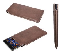 caseroxx Business-Line Poche pour Sony Xperia Z5 Compact en brun fait de Cuir ar