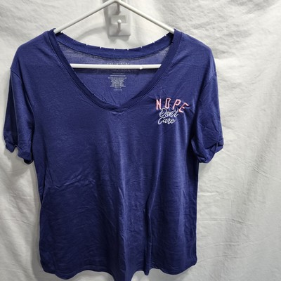 Awake Women's Small t Shirt Blue Nope Don't Care
