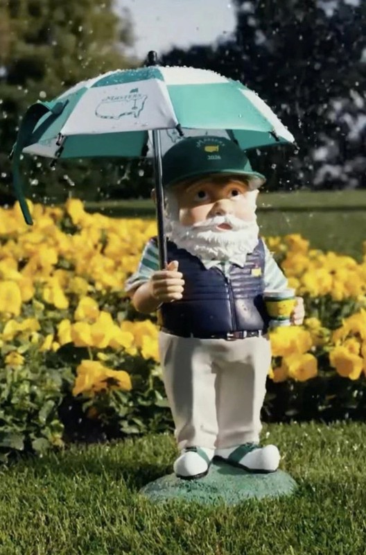 2026 Augusta Masters Garden Gnome with Umbrella LIMITED EDITION Golf Collectible
