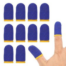 Mobile Gaming Finger Sleeve, 48 Pack Controller Finger Thumb Sleeve, Yellow/Blue