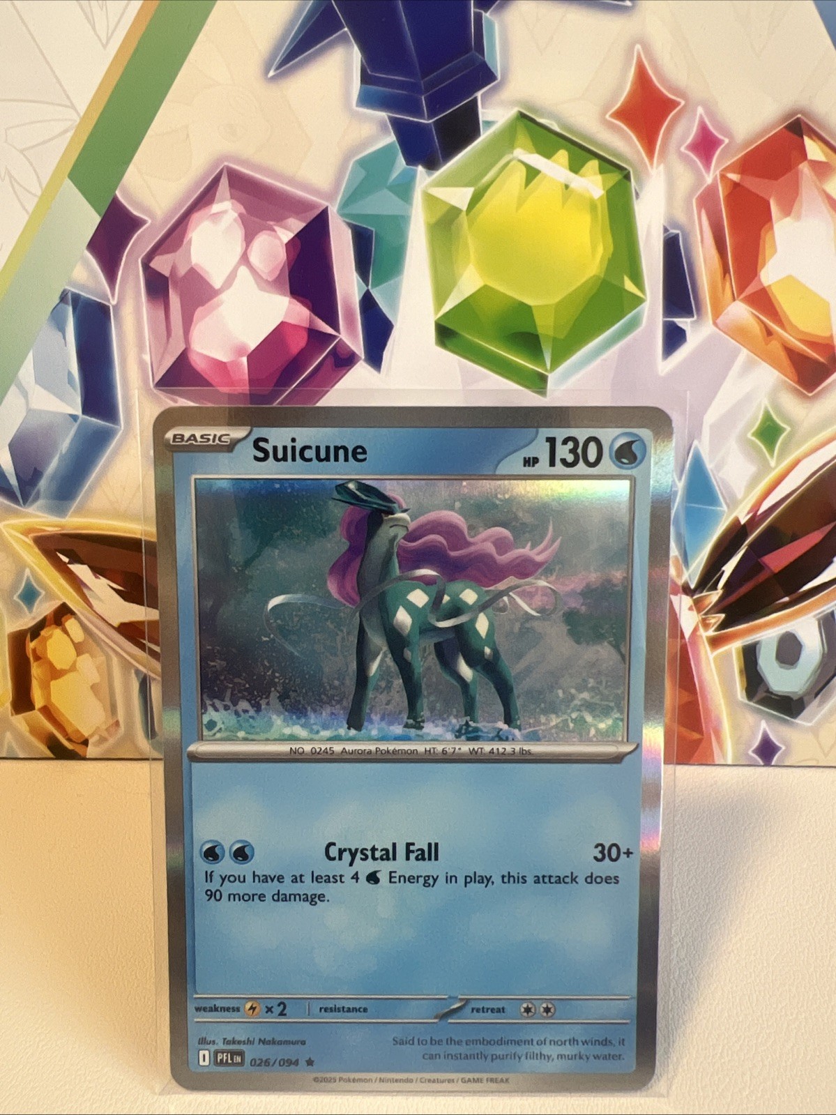 Suicune 026/094 Holo Rare - Pokemon TCG Phantasmal Flames - NM