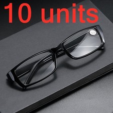 10 PACK Reading Glasses PC Half Rim Eyebrow Women Men Reader 1.0 to 4.0 Black