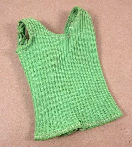 Busy Francie green ribbed Tank Top #3313 vtg Mattel 1972 70s