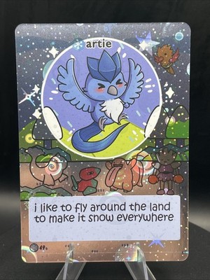 Pokiebubies- 1st Edition V1 Holo - Artie (Articuno) Pokemon Fan Art ChefKenLee