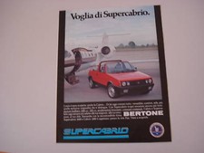 advertising Pubblicità 1985 FIAT RITMO SUPER CABRIO SUPERCABRIO BERTONE