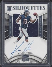 KEVIN WHITE 2015 CROWN ROYALE SILHOUETTE JUMBO JERSEY ON CARD AUTO RC #D /299