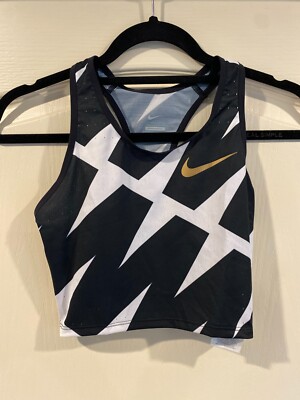 Nike Pro Elite Official Racing Bra  Gold Medalist  Top CI0986-XXX Women s Sz XXS