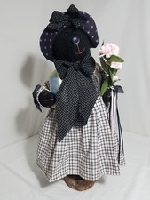 HTF The World Of Fine Collectibles 20.5" Teddy Bear holding a Book  Flowers Tag