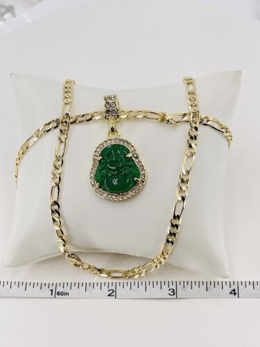 Collar De Buda Borde Chapado En Oró/Buddha Necklace And Chain Edge Gold Plated - Afbeelding 1 van 7