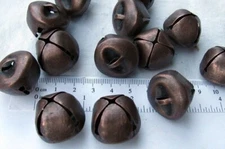 25 Antique COPPER JINGLE BELLS 25mm / 1"~ Metal Craft Primitive SteamPunk
