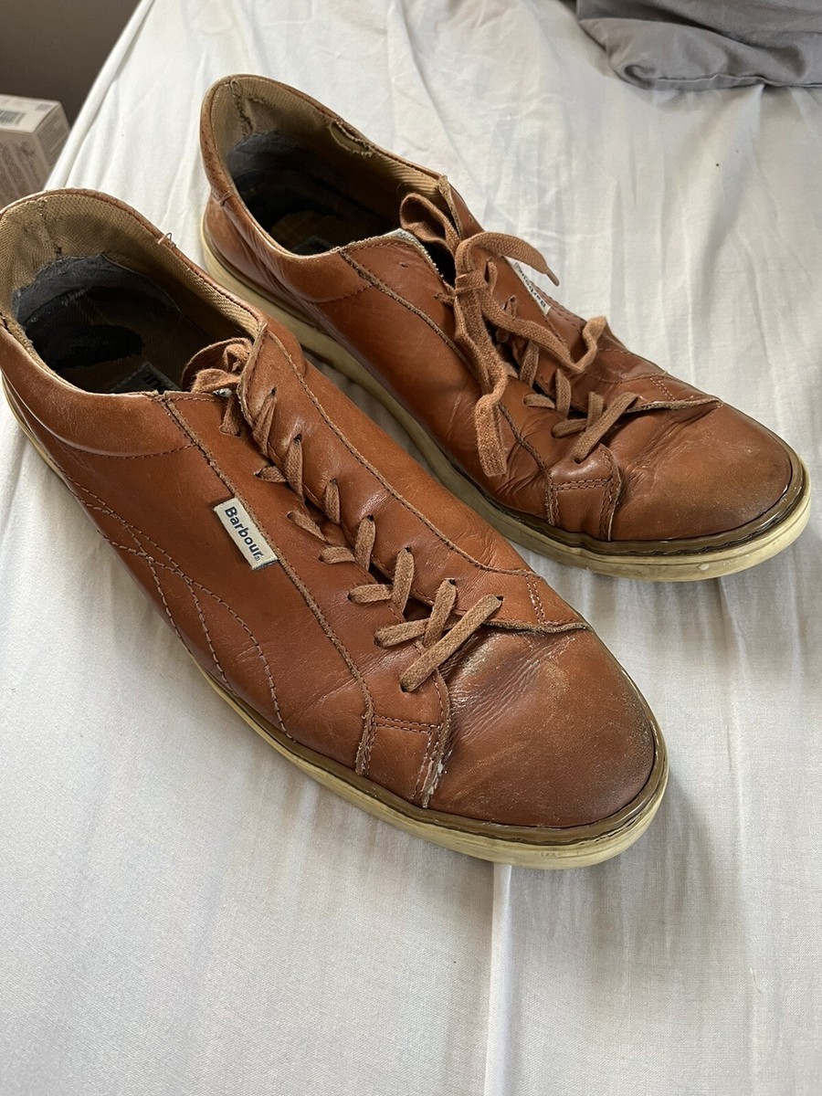 Barbour Men's Vintage Leather Casual Shoes Size 10 UK