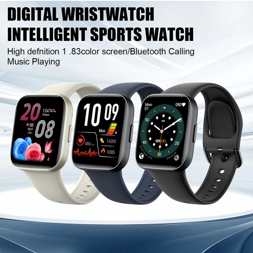 Smart Watch Men Women Fitness Tracker Sleep Heart Rate Watch for Android iOS - Image 2 of 4