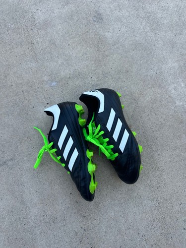 Adidas Goletto VI FG Youth Boys Soccer Cleats Shoes Black/Neon BB0570 Size 13K - Picture 3 of 6