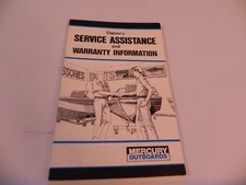 Vintage Mercury O.B. Service Assistance/Warrenty Info Manual P# 90-13532 1, 1987