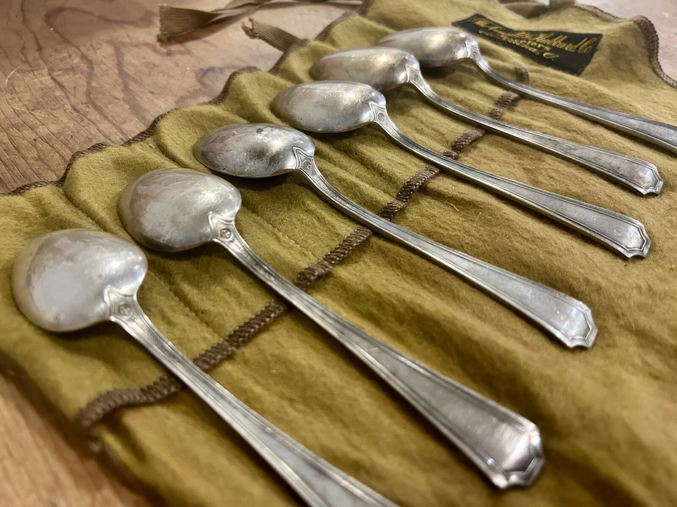 Juego de 6 cucharas de té, antiguo patrón Colfax esterlina de EE. UU. Durgin Cowell & Hubbard Foto 4 de 4