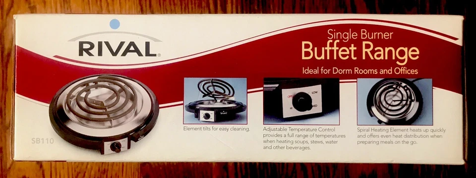 Gama buffet de quemador único Rival SB110-3005 Foto 3 de 4