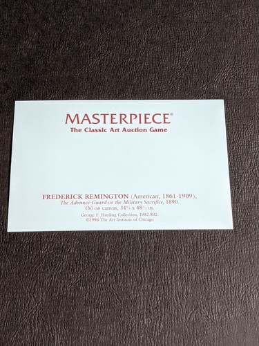 1996 Parker Brothers Masterpiece gioco da tavolo parti di ricambio carte pittura arte - Foto 33 di 102