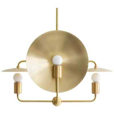 4 Disc Brass Ceiling Sputnik Chandelier Fixture Modern Home Interior Lamp