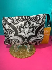 Reusable Collapsible Shopping Bag Black and White