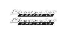 USA-Made! 1960 Chevy Truck Front Fender Emblem "Chevrolet Apache 10" Trim Parts!