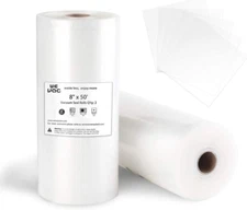 Wevac Vacuum Sealer Bags 8X50 Rolls 2 Pack for Food Saver, Seal a Meal, Weston.