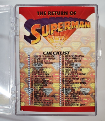 The RETURN OF SUPERMAN (Skybox/1993) Complete Trading Card Set DC