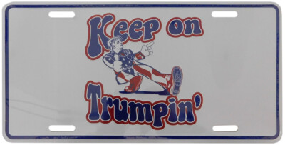 Keep On Trumpin' Trump 2024 Aluminum License Plate - 6x12 Inches, Made In USA-640744