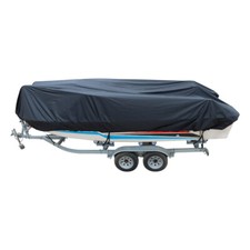 Black Waterproof Heavy Duty Boat Cover Trailerable Fishing Pro-style Bass Boats
