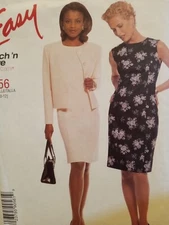 UC Vintage 90s Dress Sewing Pattern Dress & Jacket Sewing Pattern 9056 Sz 6-12