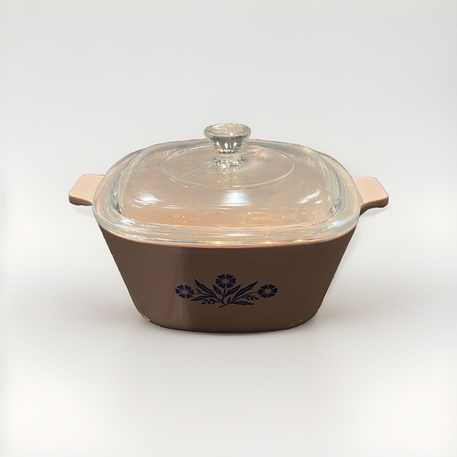 Vintage 1960s Rare Corning Ware Blue Cornflower Casserole  1 3/4 QT Blurry Blue
