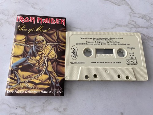 Iron Maiden Piece Of Mind CASSETTE Tape 1983 Capitol 4XT-12274 Bruce Dickinson
